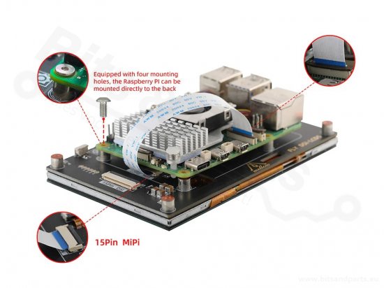 Display Raspberry Pi Mellow FLY DSI-LCD5 5 inch touchscreen